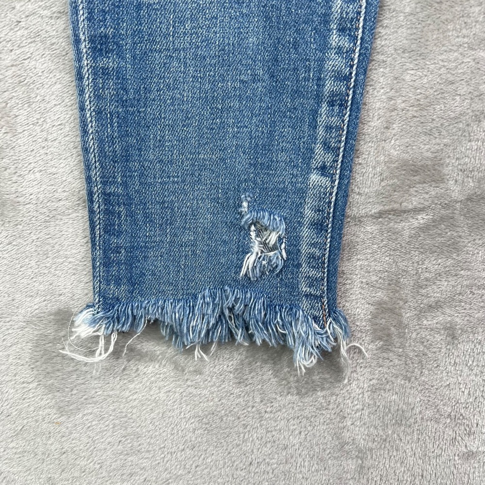 Moussy Vintage Jeans Women 24 Blue Diana Skinny Low Rise Made in Japan Denim New - Picture 3 of 16